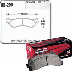 Hawk SuperDuty Front Brake Pads 03-08 Dodge Ram HD, MC - Click Image to Close